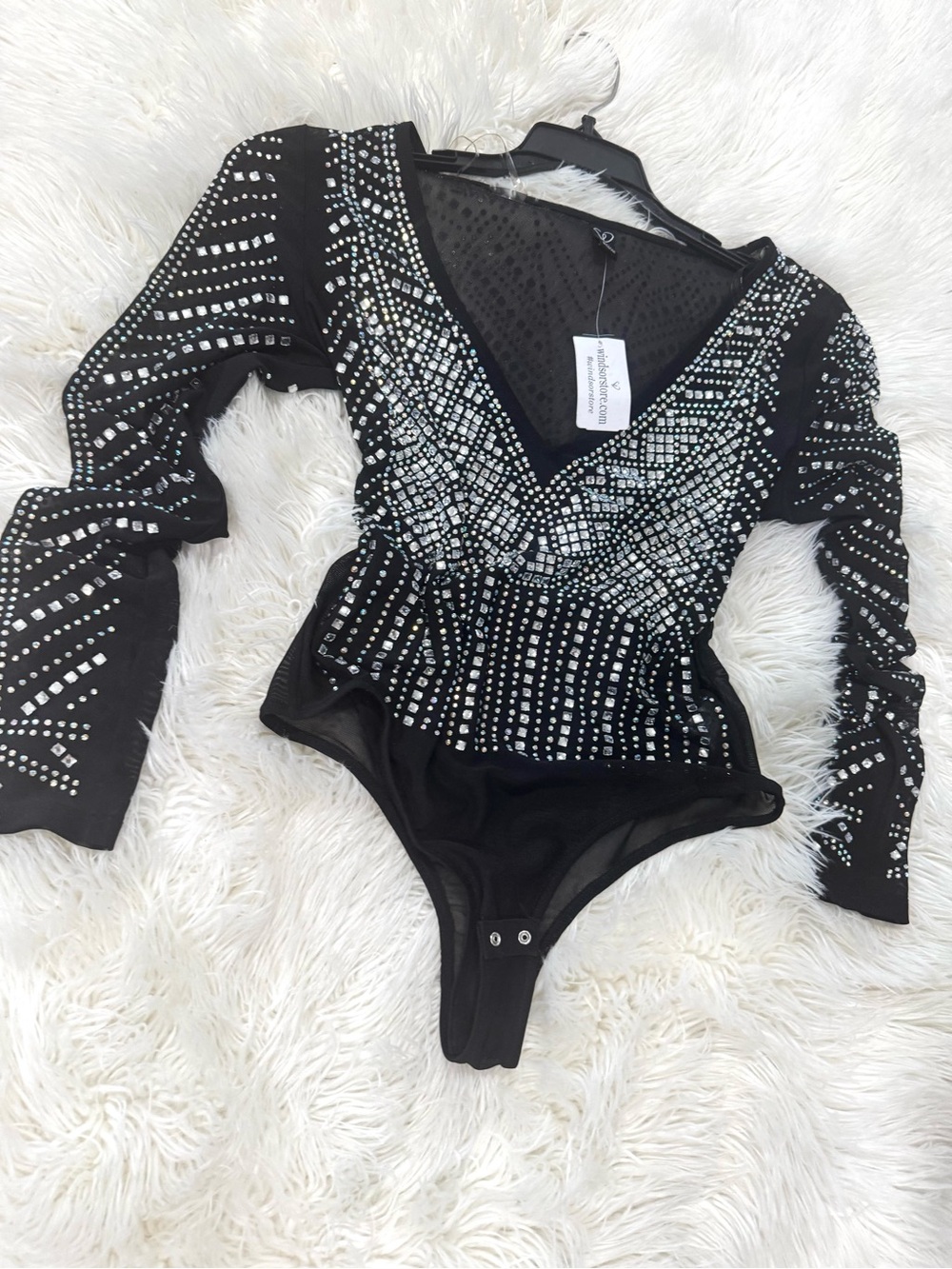 Black Rhinestone Top - Picture 2 of 5